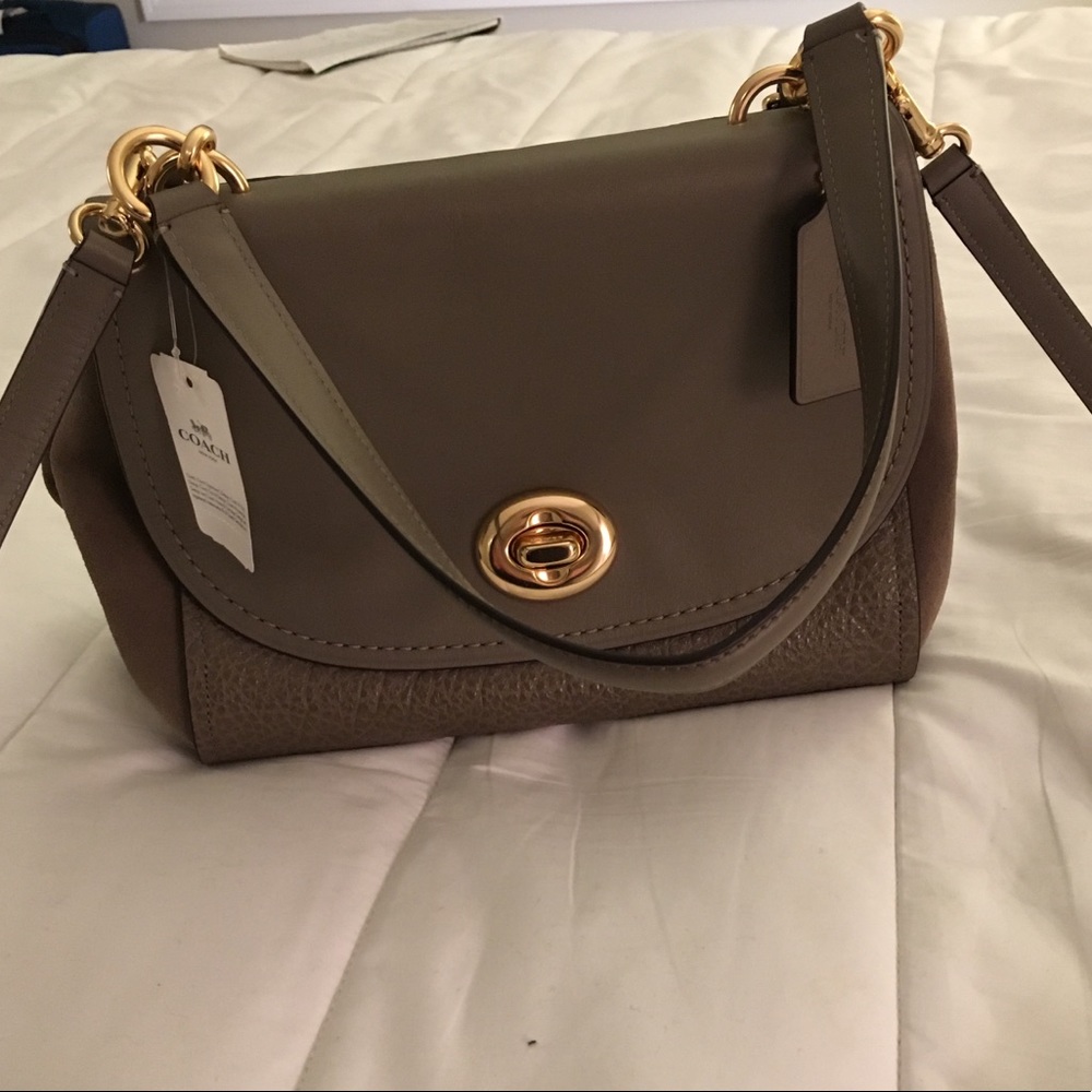 Coach Grey Leather Purse